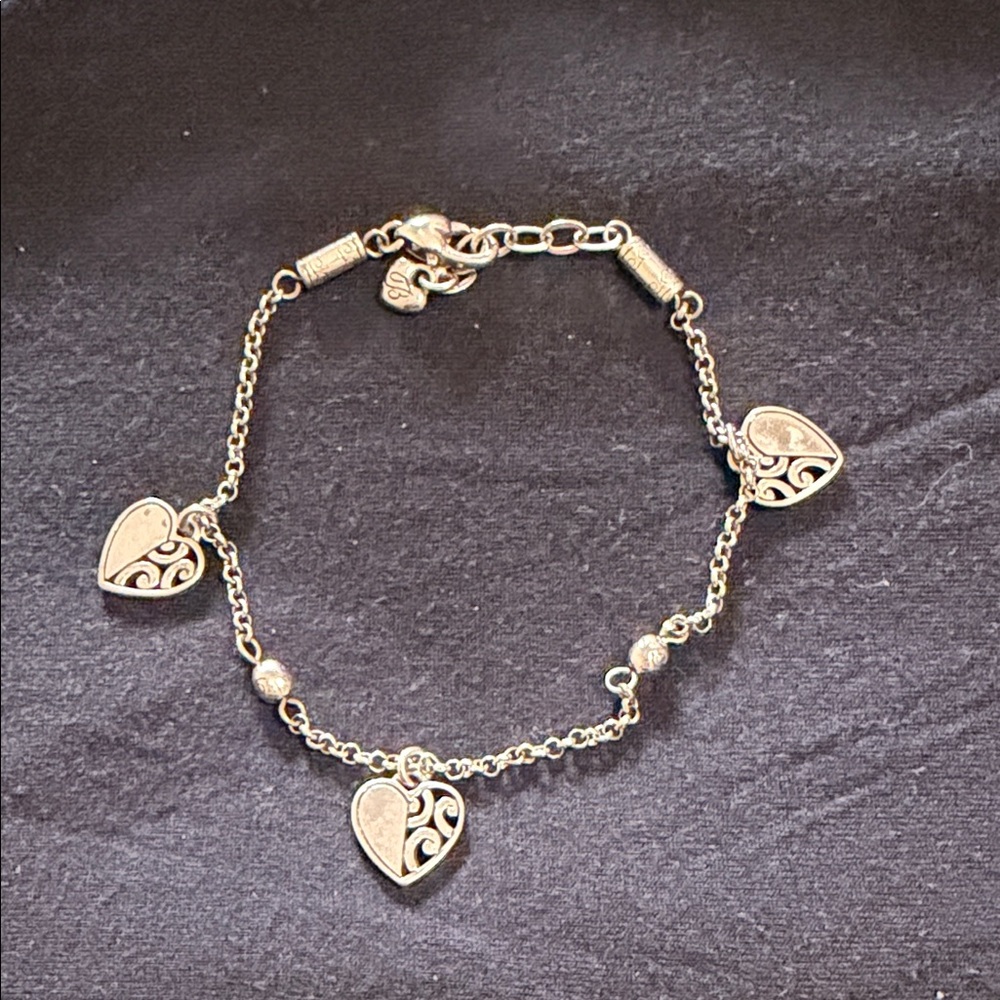 Brighton Gold Heart Charm Bracelet